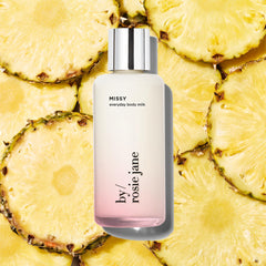 Ingredients close-up of By Rosie Jane Everyday Body Milk Missy with aloe vera and turmeric