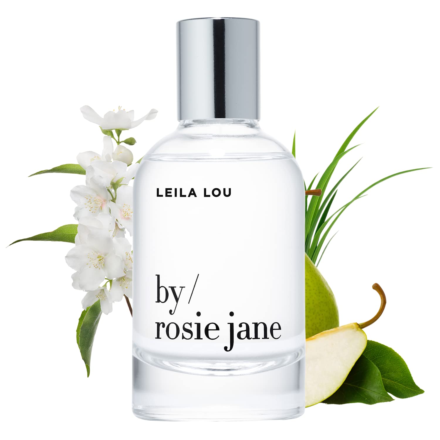 By Rosie Jane Leila Lou bottle, a clean fragrance for everyday wear.