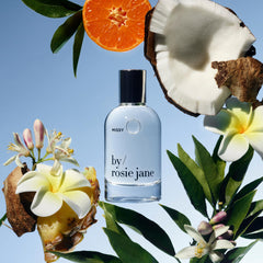 Missy bottle close-up with green mandarin and coconut notes