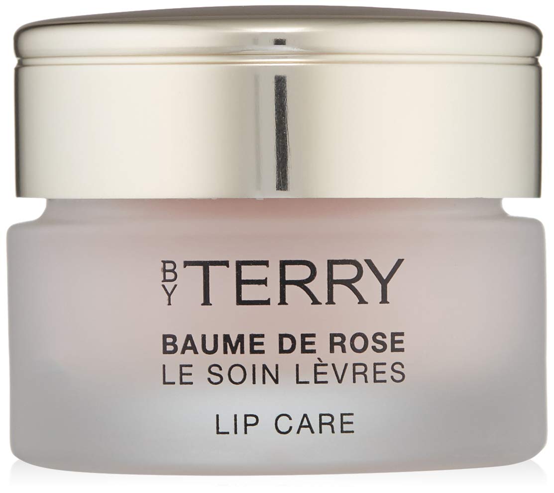 By Terry Baume de Rose Lip Balm delivers a rose-glow finish on lips.