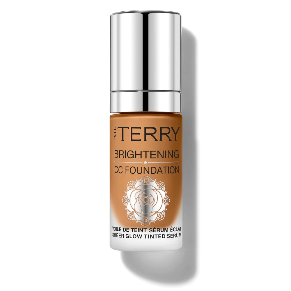 By Terry Brightening CC Foundation glow bottle highlights radiant skin with a lightweight finish.
