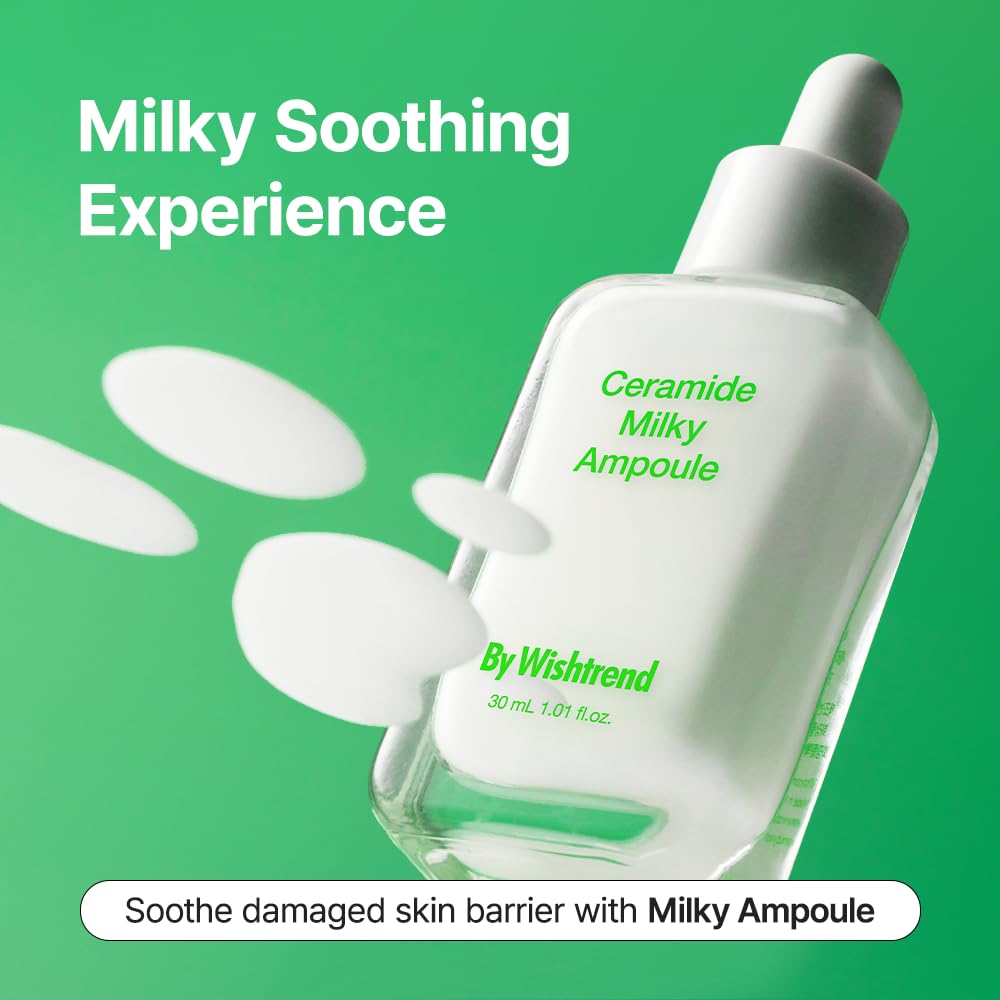 Milky texture close-up showing gentle application on skin