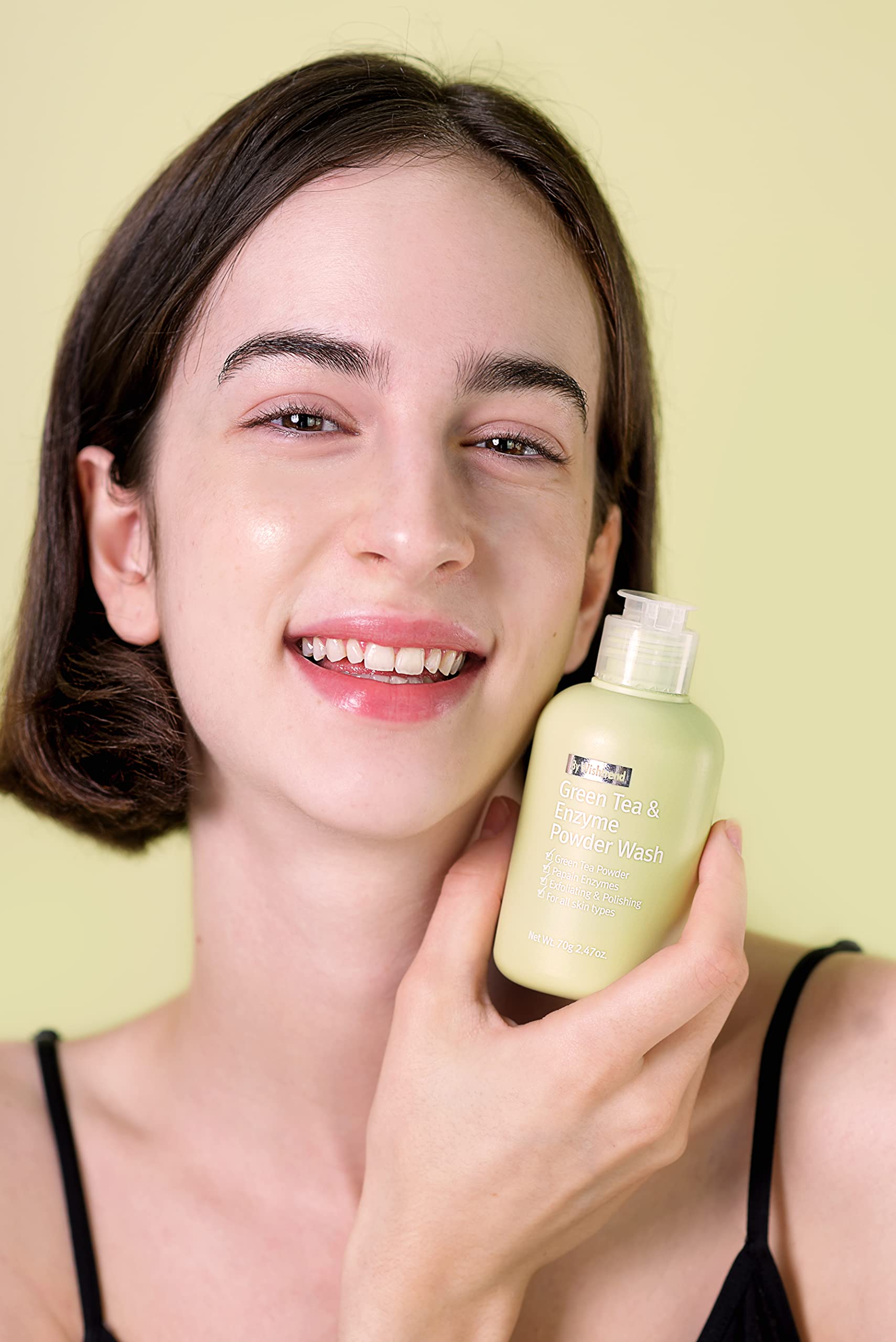 Morning skincare routine with BY WISHTREND wash for refreshed skin.