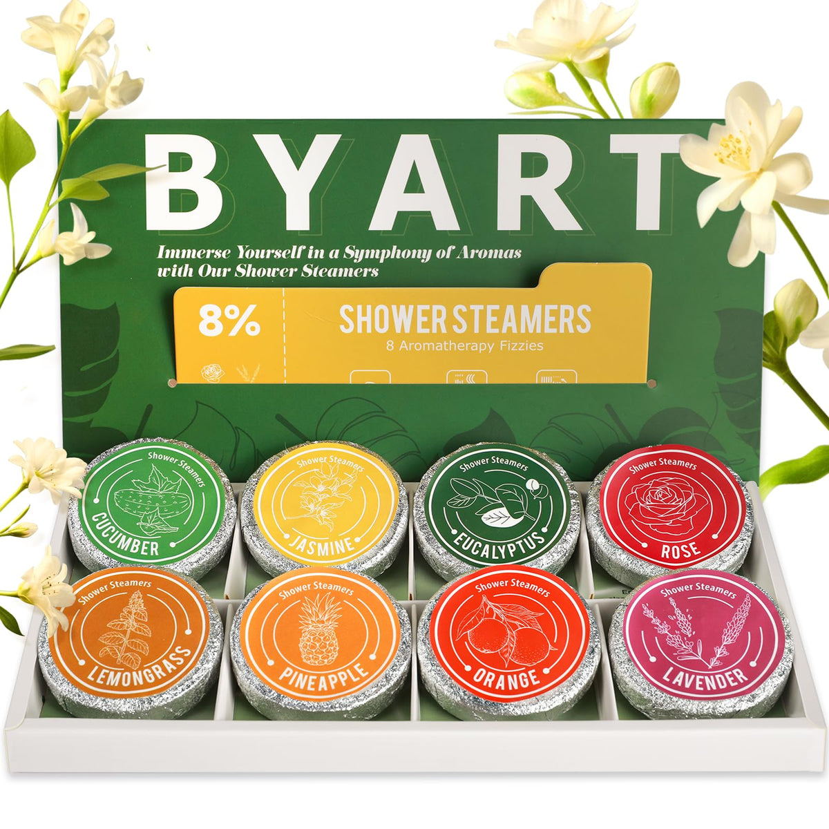 BYART Shower Steamer lingering-fragrance for a calming bath aroma