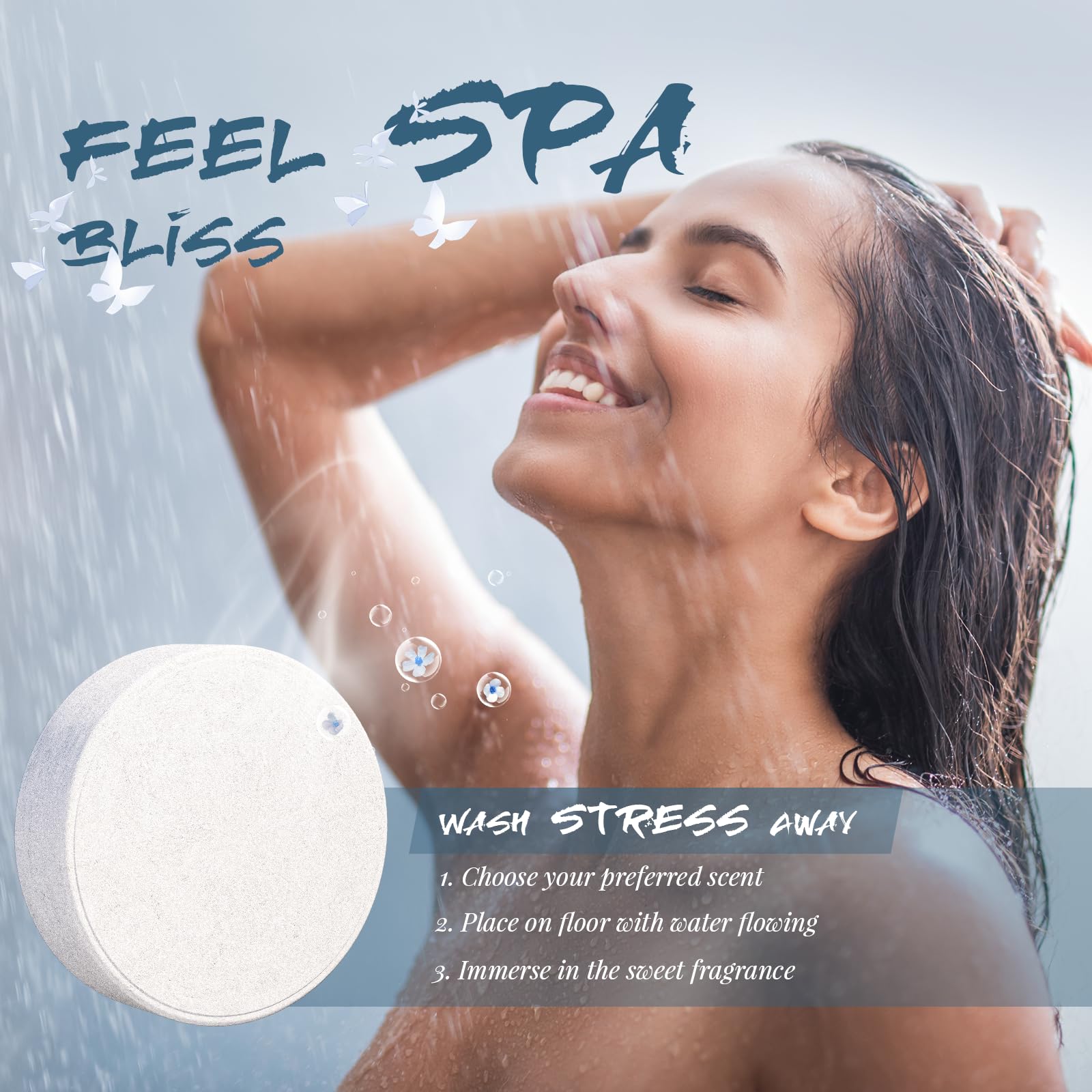 BYART shower steamer for night use promotes calm and sleep.