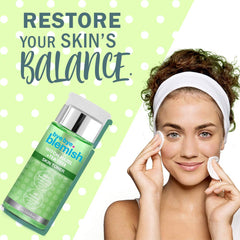 Bye Bye Blemish toner liquid swirl highlights soothing nourishment for acne-prone skin.
