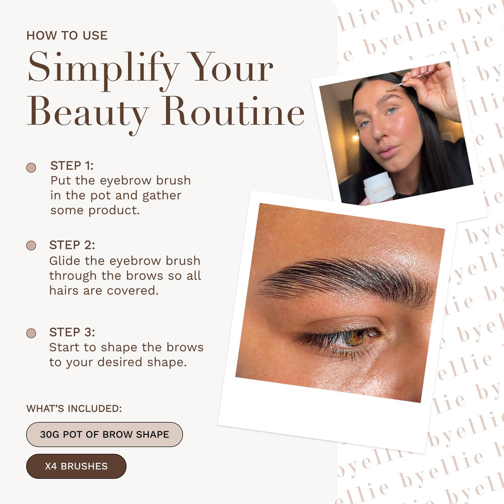 Byellie Brow Shape vegan and cruelty-free branding