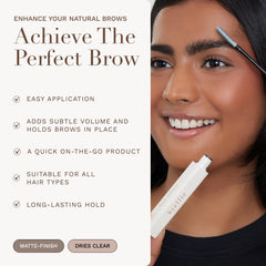 byellie brow texture clear-gel-on-brows delivers a residue-free finish