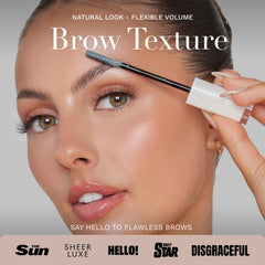 byellie brow texture spoolie-application enables easy shaping and fluffy look