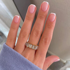 BYETOCE 24Pcs short square nails overview for at-home wear