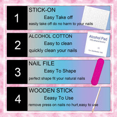 BYETOCE easy-apply nails quick at-home application