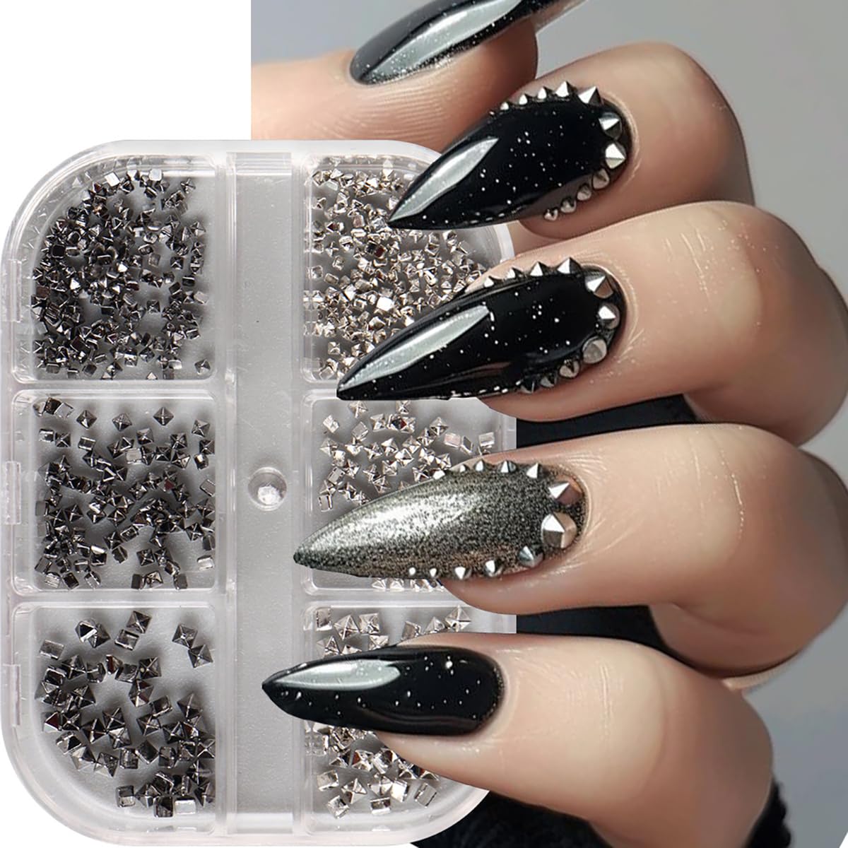 BYJKYEN mini nail art studs rhinestones for quick stylish embellishment