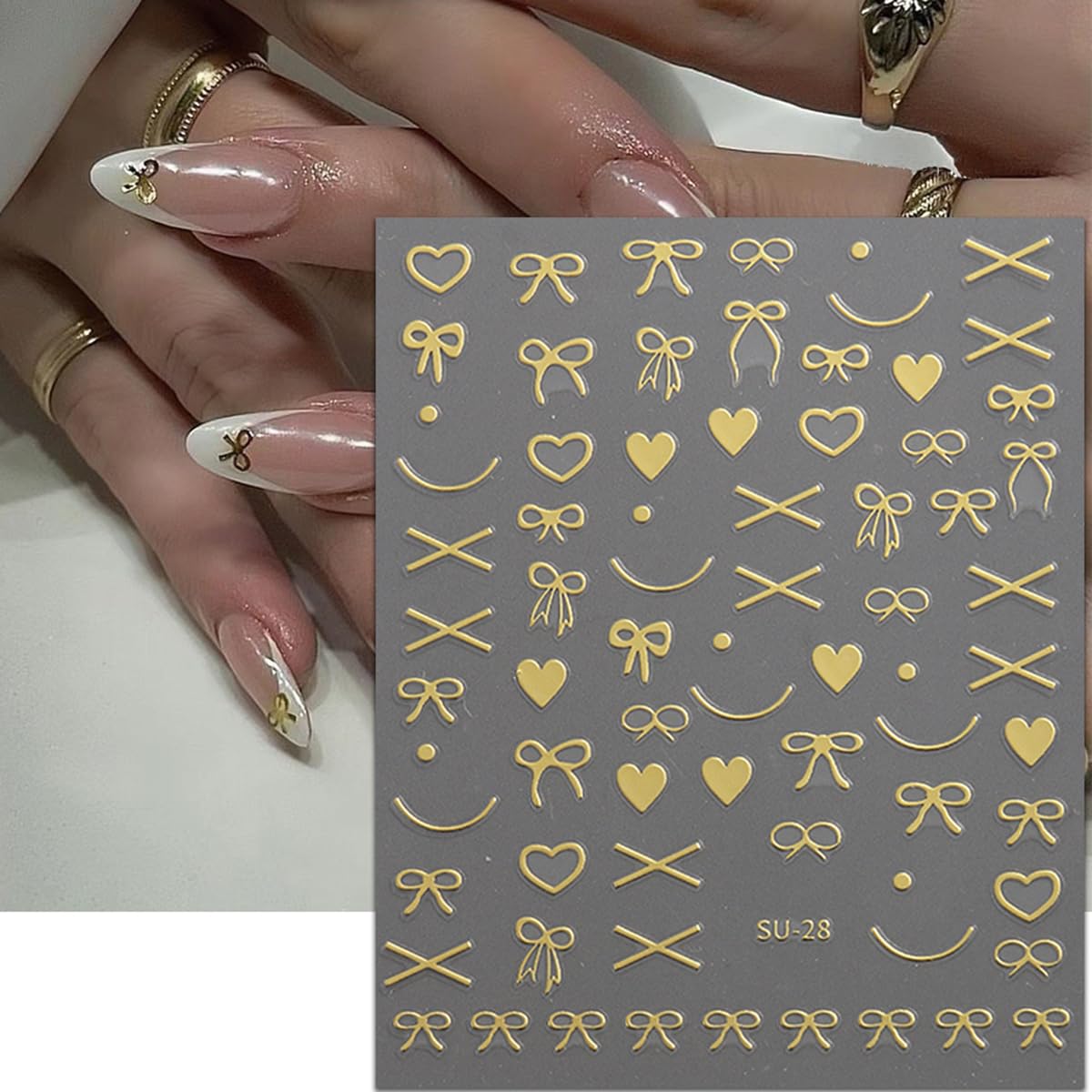 8-sheets package provides versatile options for DIY nail styling.