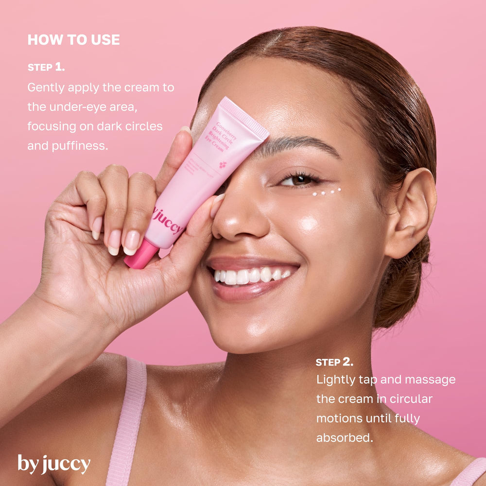 BYJUCCY Gooseberry Eye Cream applied to skin showing brightening potential