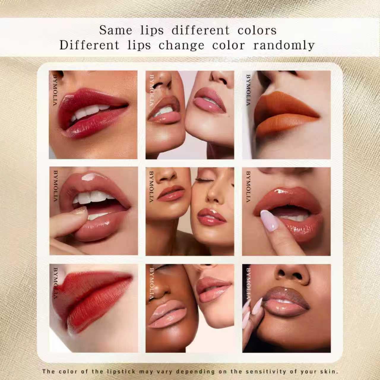 BYMOLIA Transferproof Lipstick with gold flakes infusion adds subtle radiance