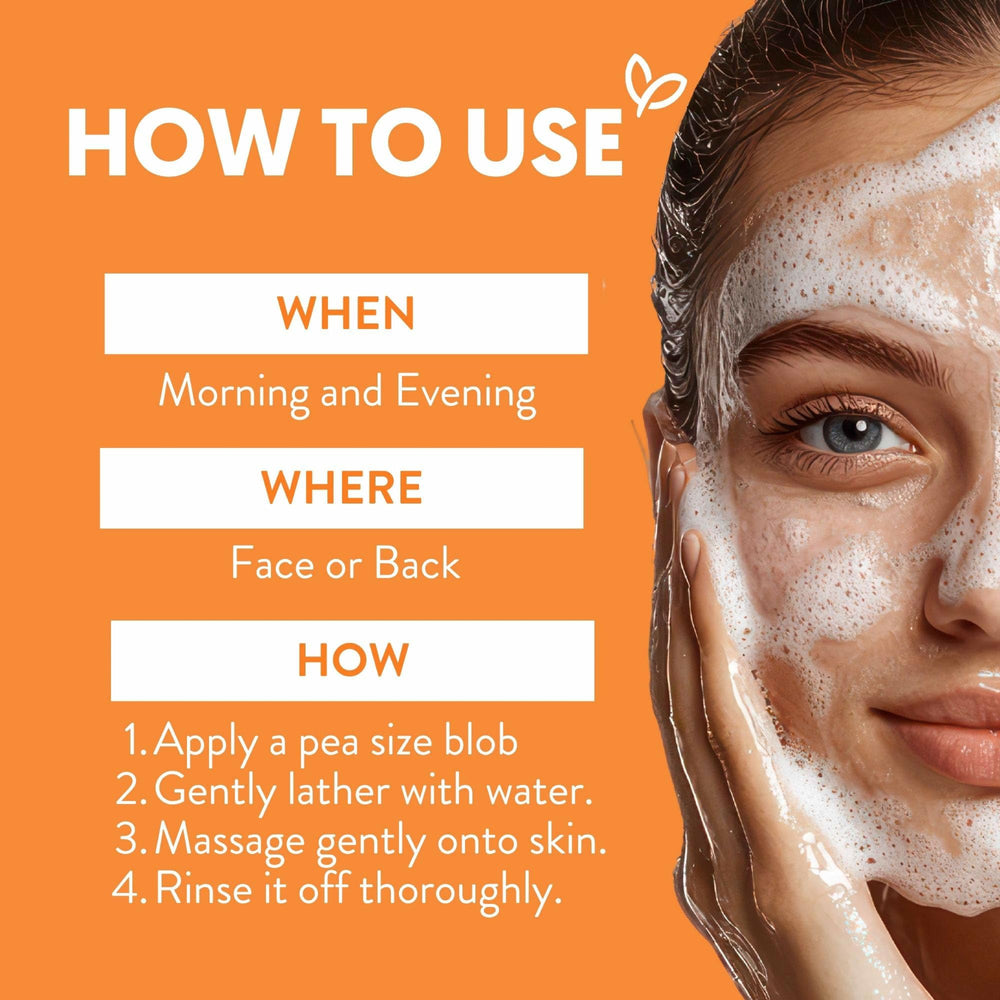 By Nature Turmeric extract energizes skin as you rinse with gel cleanser.
