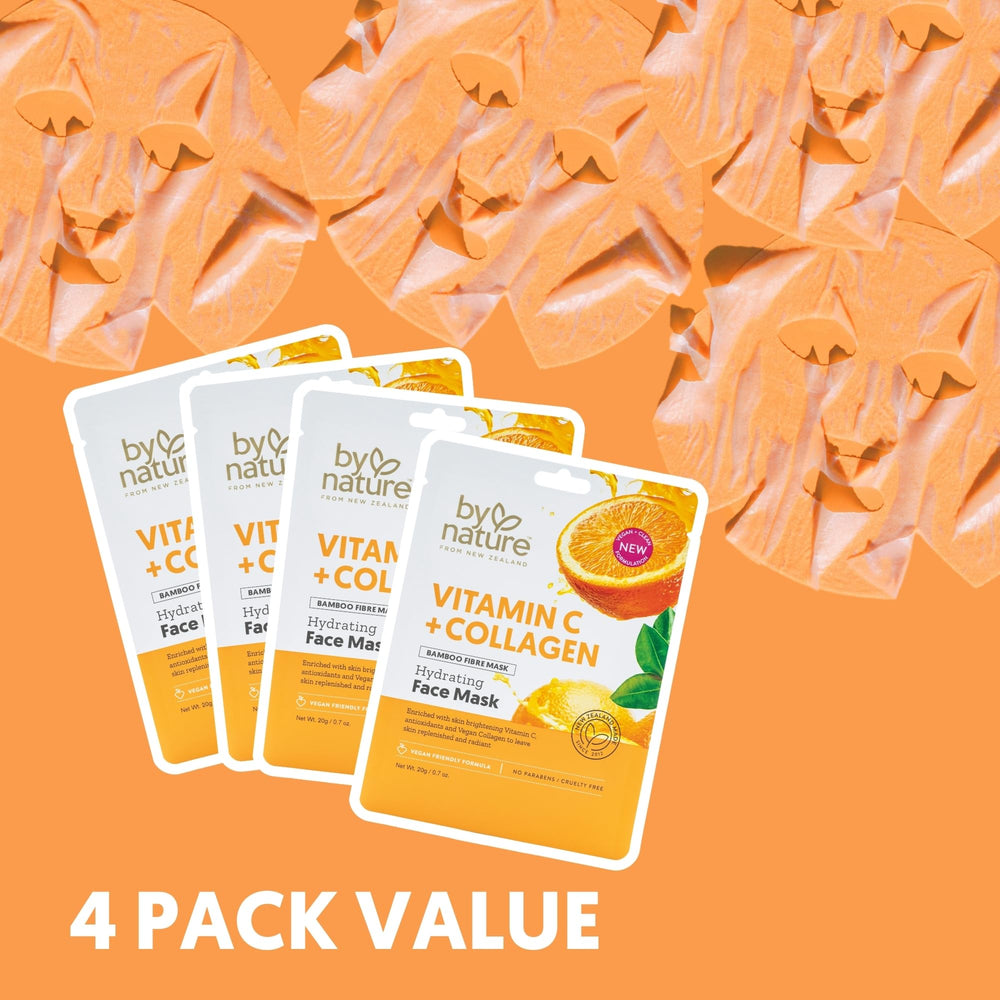 By Nature Vitamin C + Collagen Sheet Mask pack-beauty image shows pre-event glow