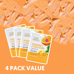 By Nature Vitamin C + Collagen Sheet Mask pack-beauty image shows pre-event glow