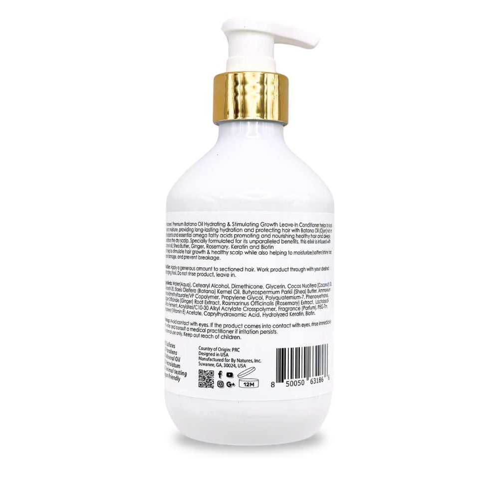 Applying By Natures Batana Oil Leave-In Conditioner to damp hair for smoother, frizz control.