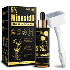 BYNISEP 5% minoxidil serum bottle for potential hair regrowth