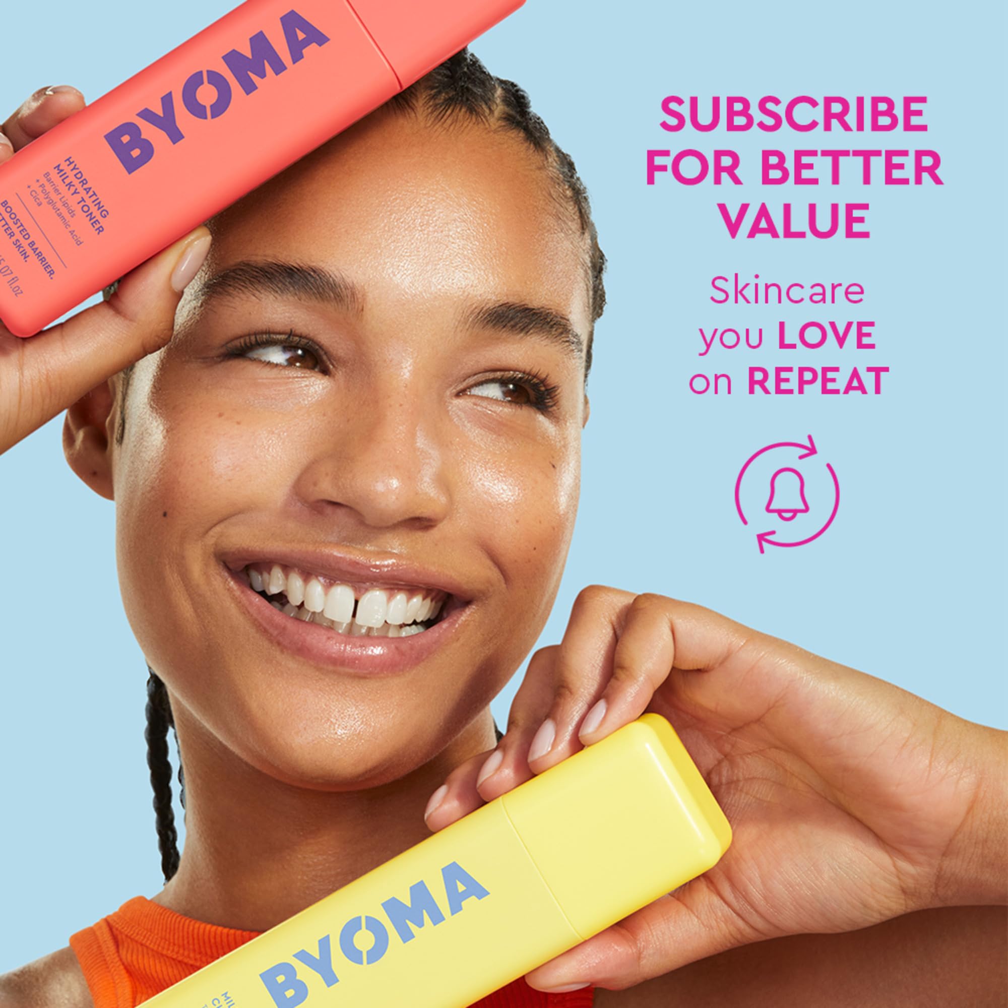 BYOMA So Bright Set fragrance-free, alcohol-free formula suits sensitive skin.
