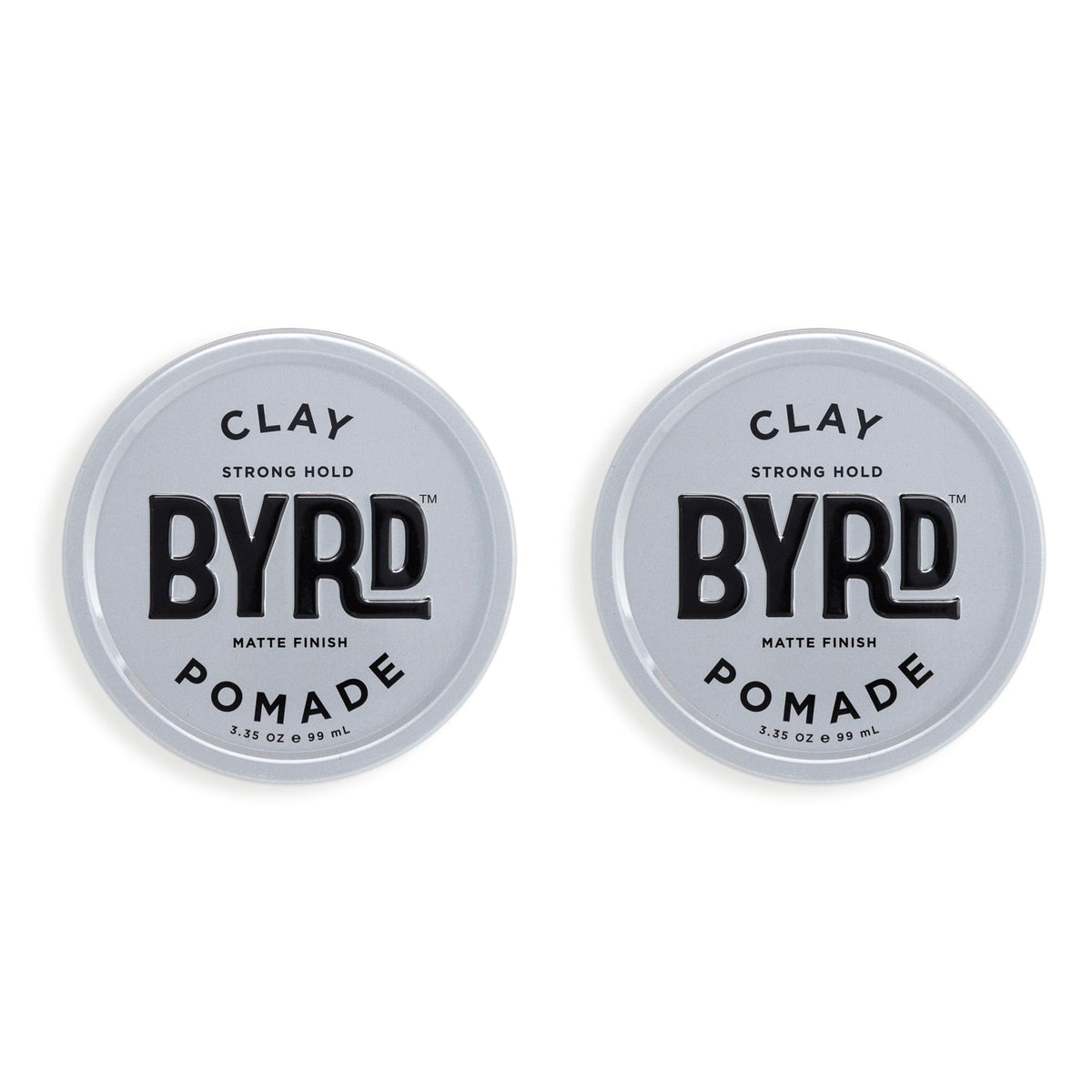 BYRD Hair Clay Pomade two-pack packshot showing value and packaging