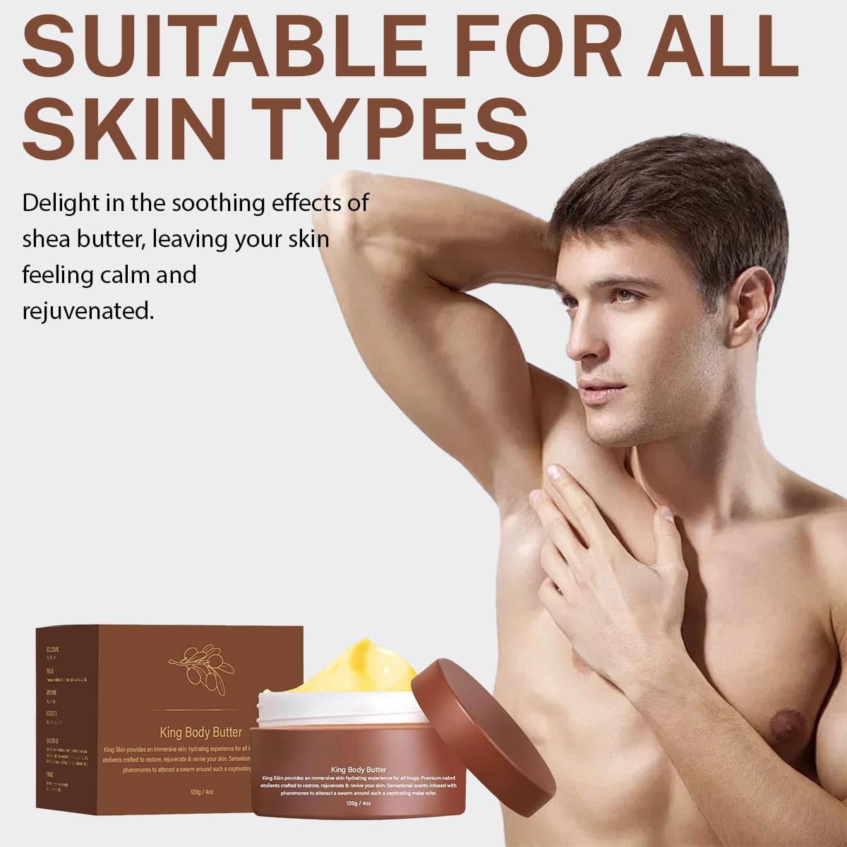 BYXE King Skin Body Butter warm cologne scent suited for daily masculine fragrance.