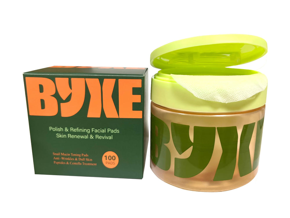 BYXE snail mucin toning pad hydrates for a refreshed complexion.