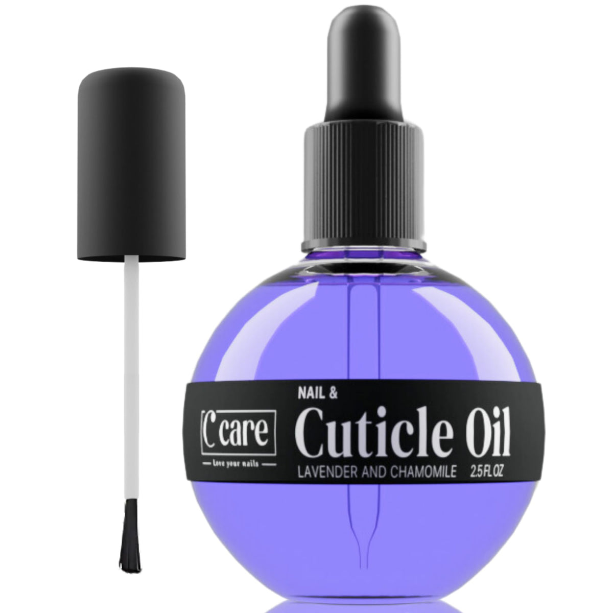 C CARE Cuticle Oil bottle with lavender and chamomile providing nourishing hydration.