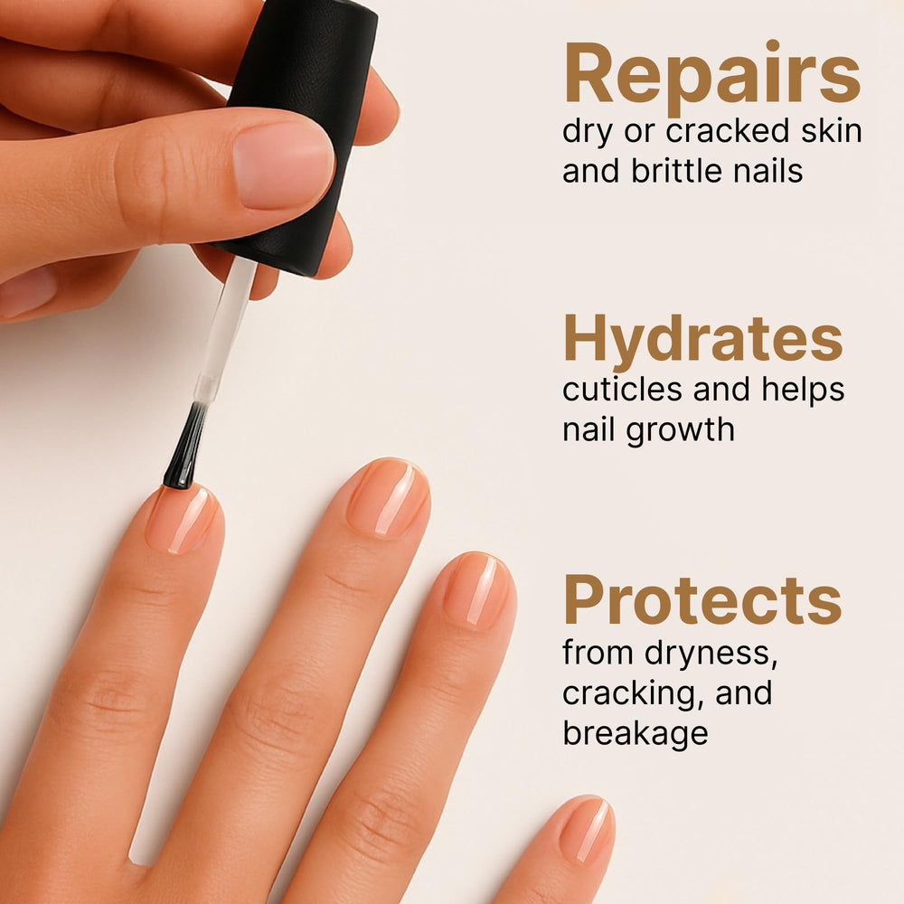 C CARE Cuticle Oil brush tip ready for targeted nail care.