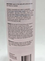 C CARE Nourishing Acetone Nail Polish Remover pouring into cotton pad for efficient removal.
