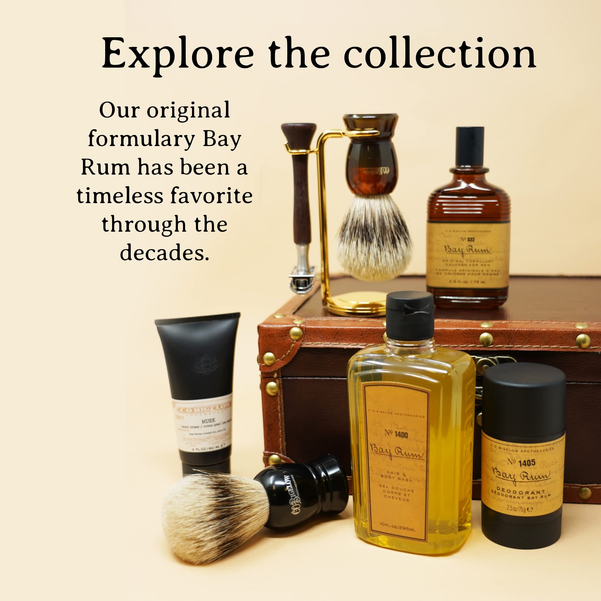 C.O. Bigelow Bay Rum Cologne box packaging highlights gift-ready presentation.