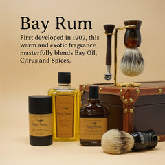 C.O. Bigelow Bay Rum Cologne cap closeup highlights durable, premium bottle craftsmanship.
