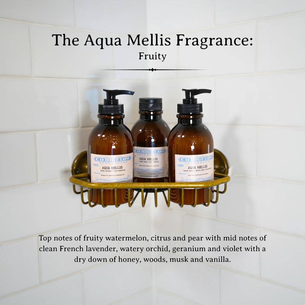 C.O. Bigelow Bergamot Body Wash in shower setting illustrating gentle cleansing.