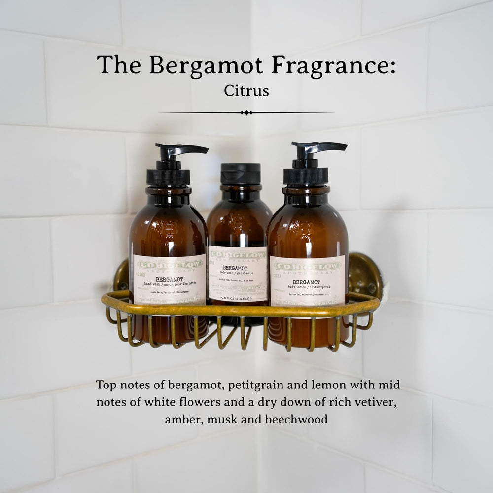 C.O. Bigelow Bergamot Hand Wash placed at bathroom sink for daily routine.