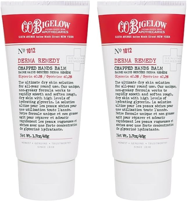 C.O. Bigelow Chapped Hands Balm tube ready for use, provides fast hydration.