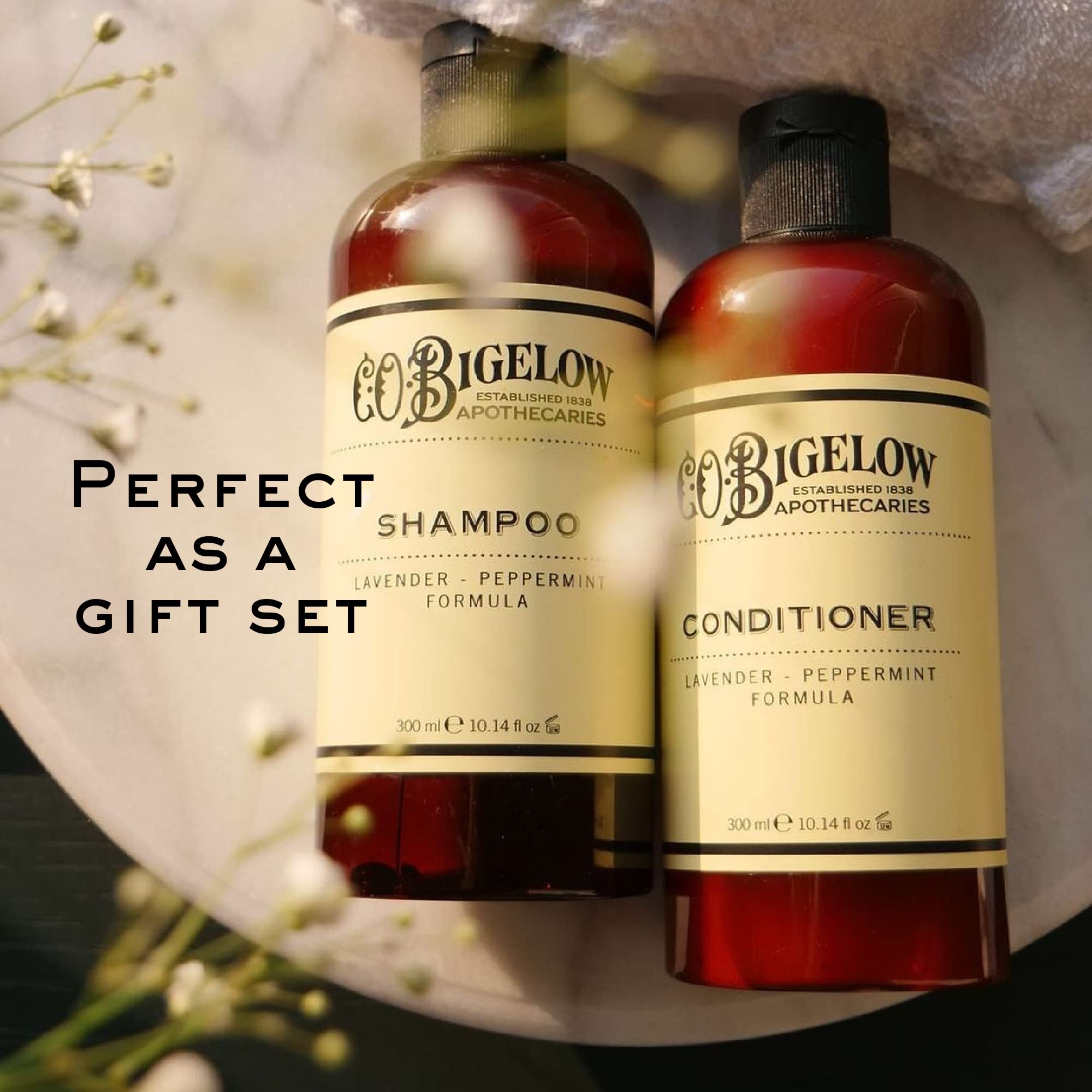 C.O. Bigelow Lavender Peppermint Conditioner peppermint leaves for refreshing aroma