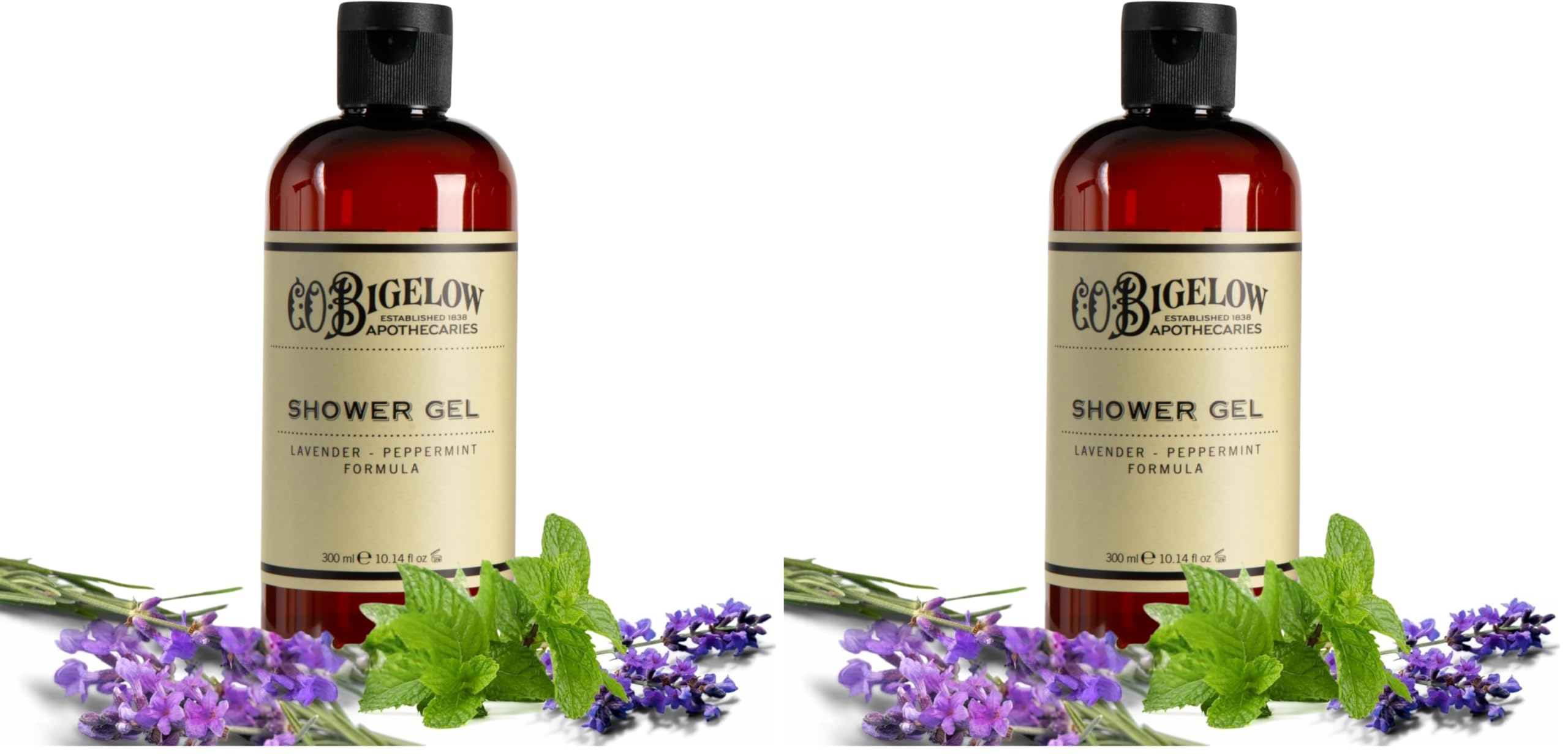C.O. Bigelow Lavender Peppermint Shower Gel bottle captures a moisturizing daily wash.