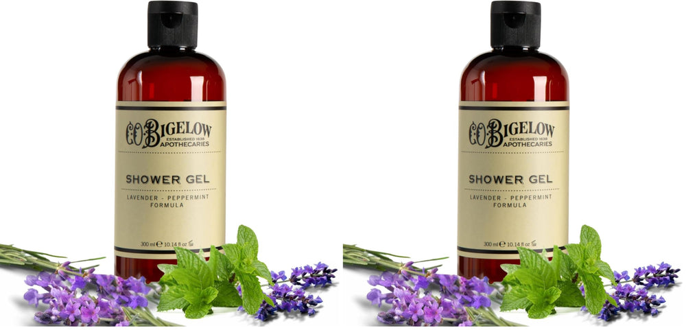 C.O. Bigelow Lavender Peppermint Shower Gel bottle captures a moisturizing daily wash.