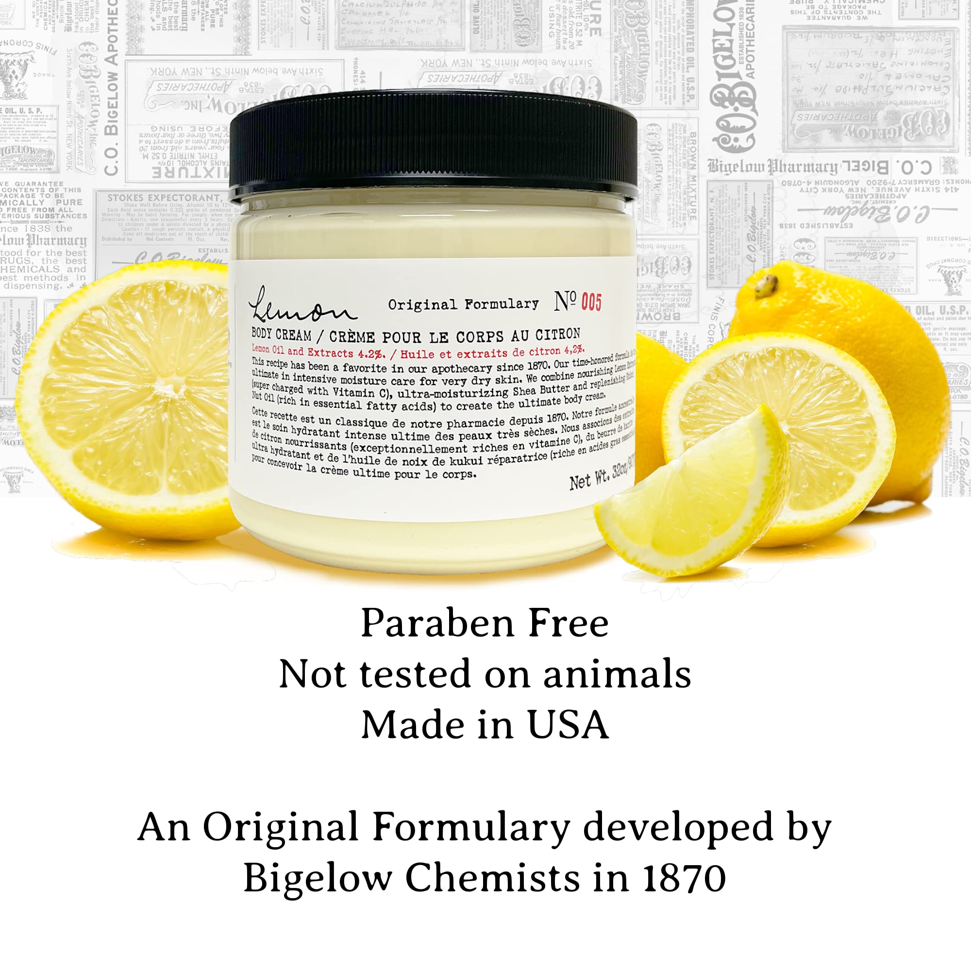 C.O. Bigelow Lemon Body Cream can be massaged into elbows, knees, and hands.