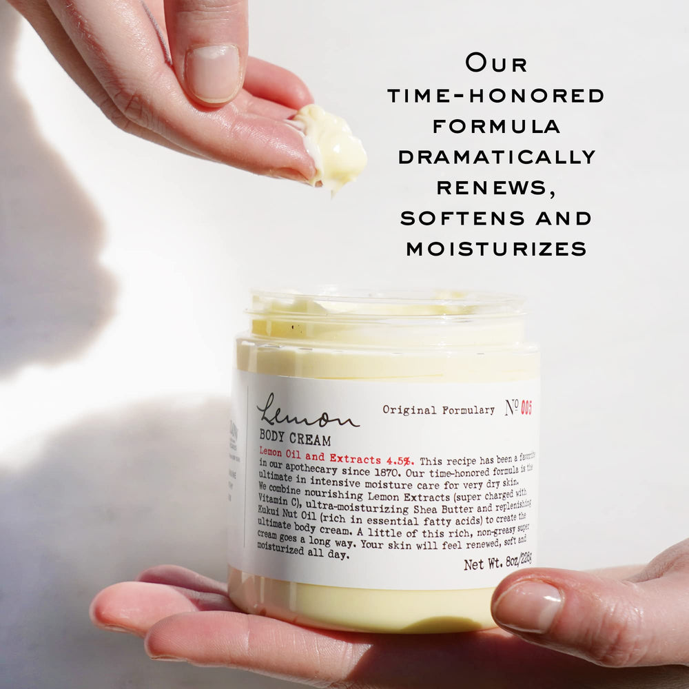 C.O. Bigelow Lemon Hand Treatment being applied for nourishing care