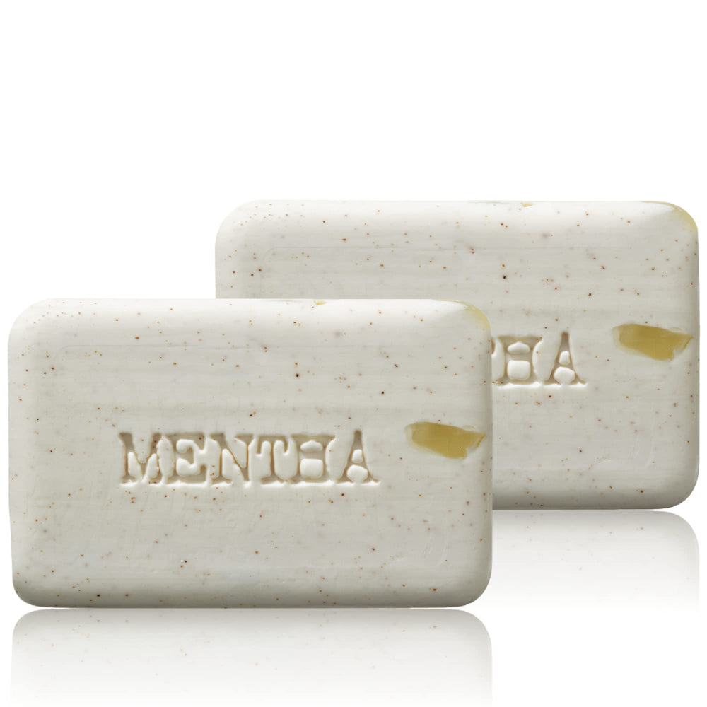 C O Bigelow Mentha Exfoliating Bar Soap peppermint oil drops for refreshing cleanse