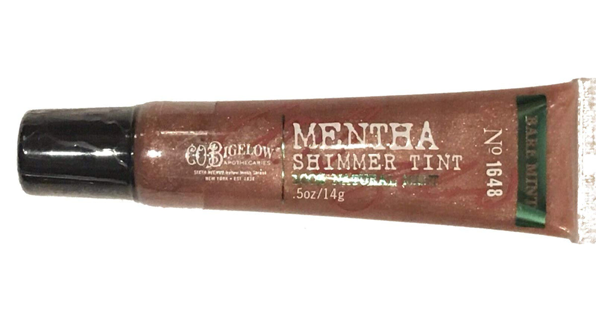 C.O. Bigelow Mentha Shimmer Bare Mint lip gloss bottle with shimmer finish.