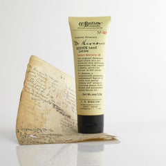 Applying Quince Hand Lotion for daily care and maintenance of dry skin on hands.