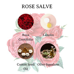 C.O. Bigelow Rose Salve Tin on lips, keeping them moisturized.