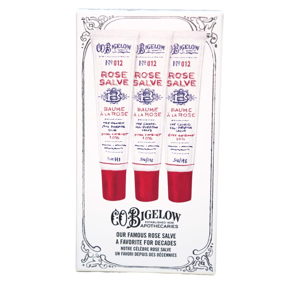 C.O. Bigelow Rose Salve travel-size container fits luggage