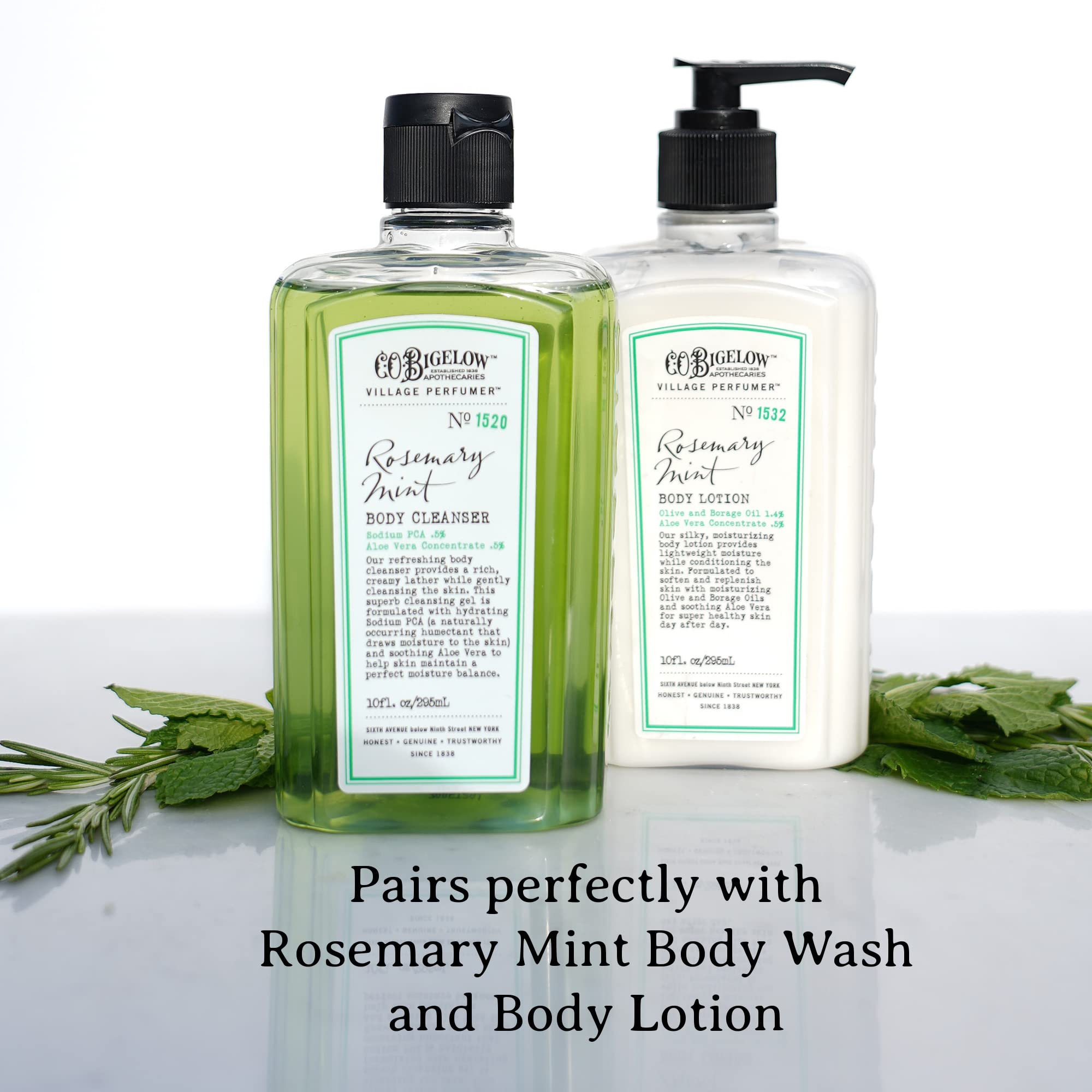 C.O. Bigelow Rosemary Mint Hand Wash for daily use with pump bottle