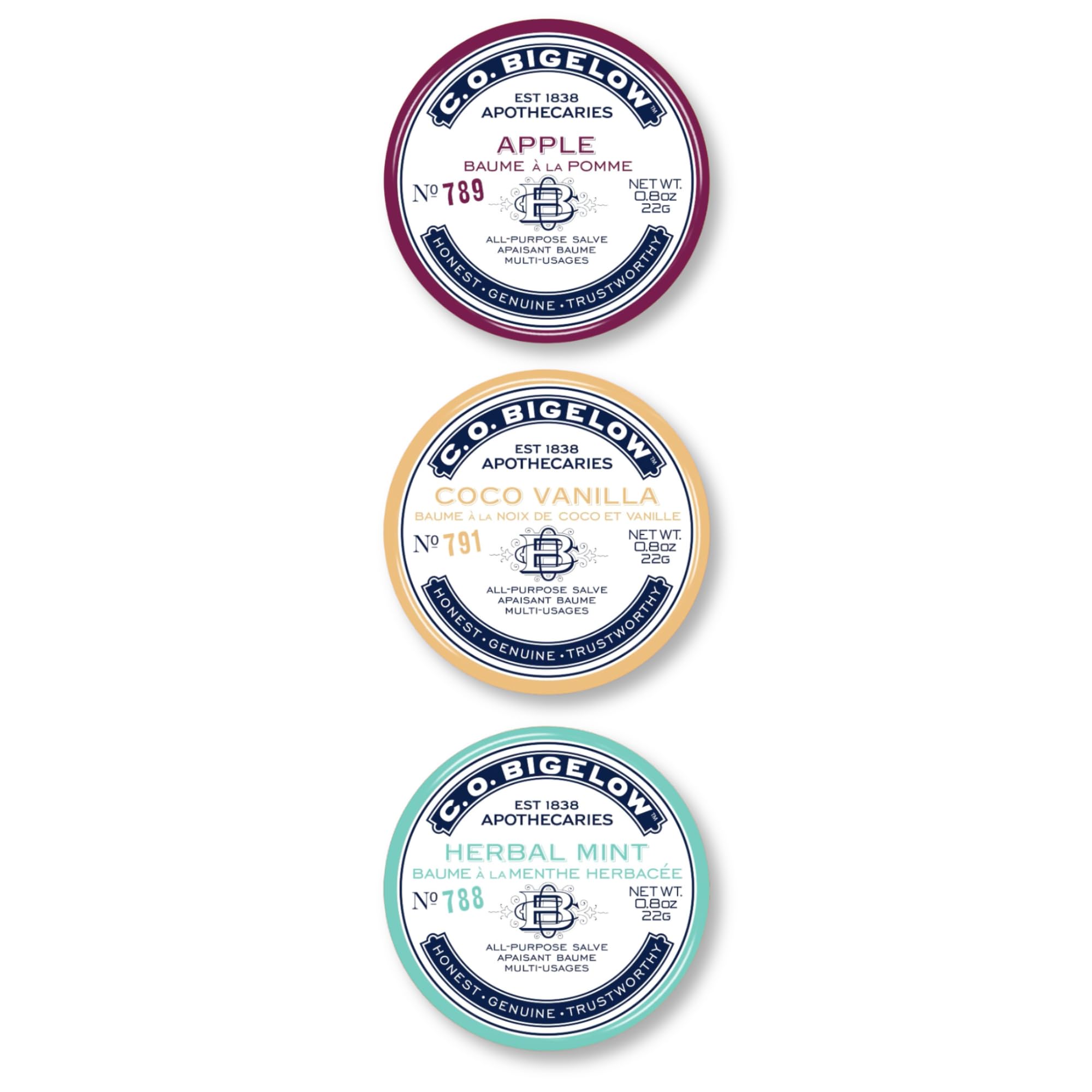 C.O. Bigelow Coco Vanilla salve tin for lips and skin hydration