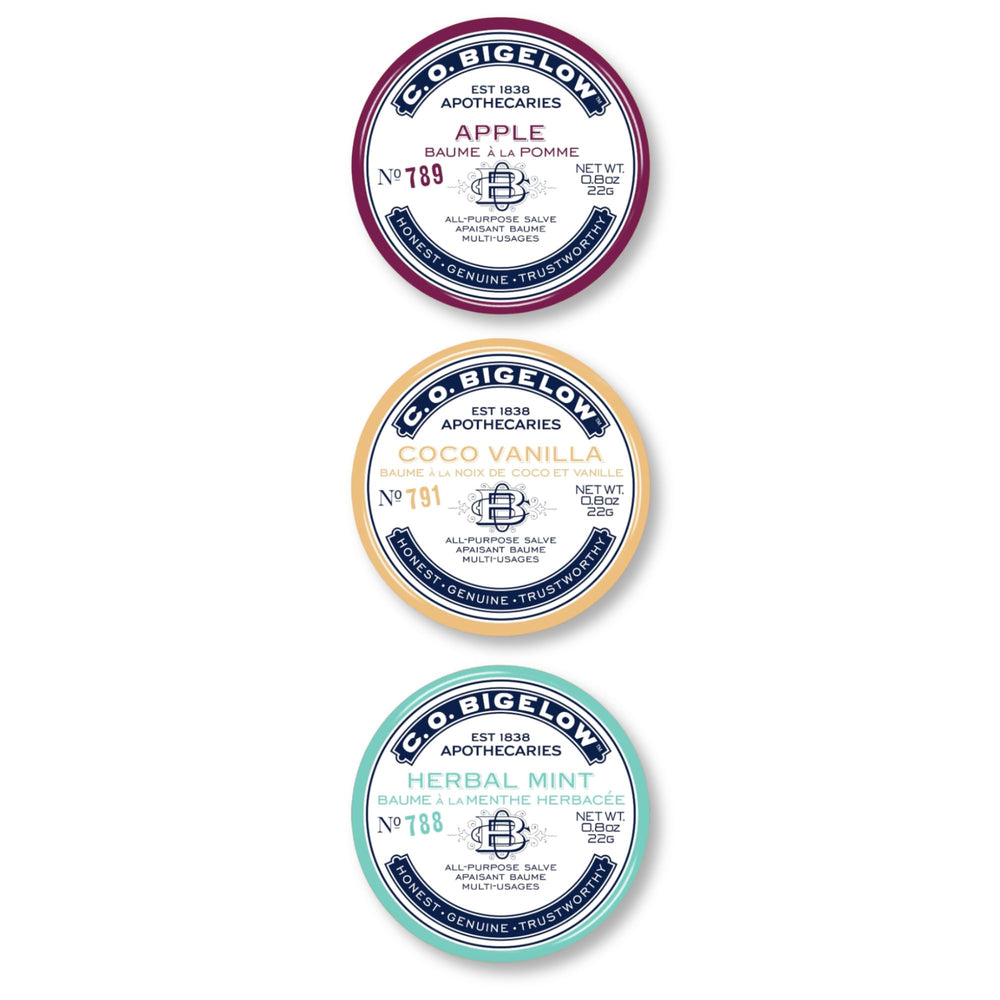 C.O. Bigelow Coco Vanilla salve tin for lips and skin hydration