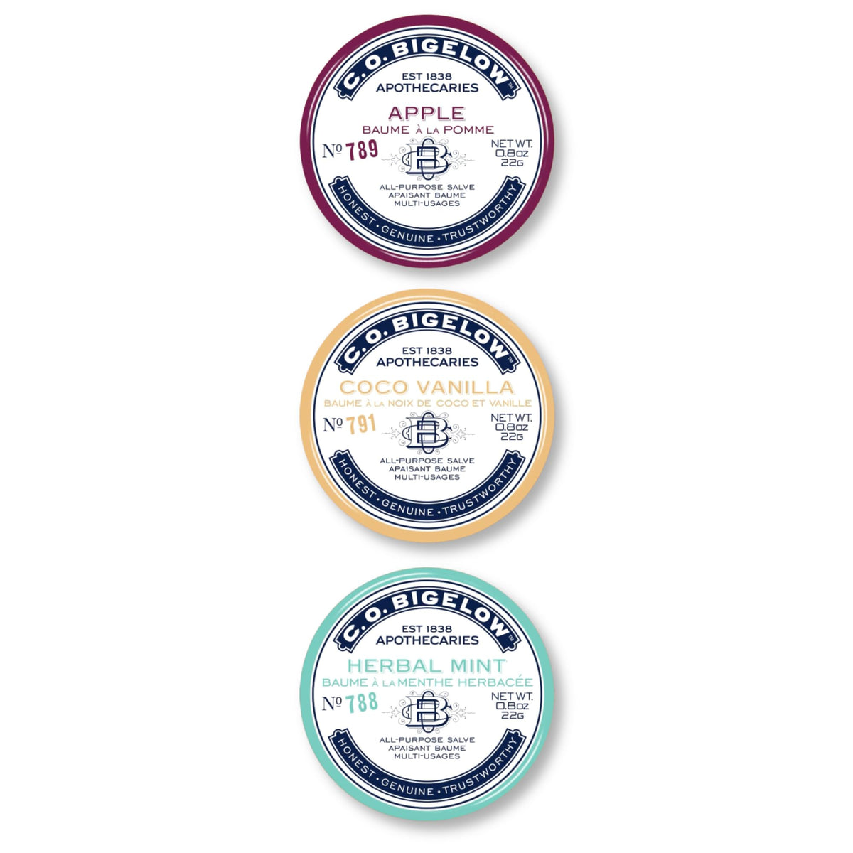 C.O. Bigelow Coco Vanilla salve tin for lips and skin hydration